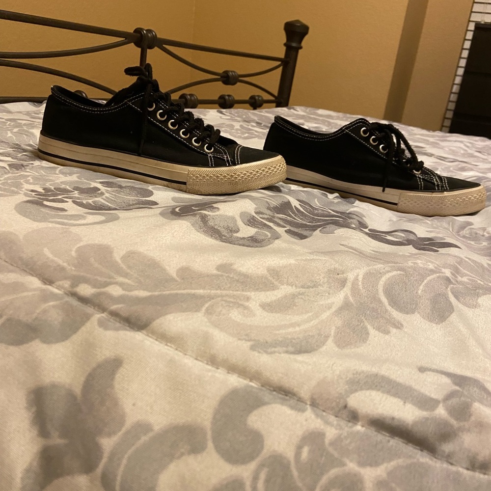 Black and white sneakers